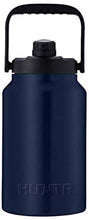 Load image into Gallery viewer, Gallon Steel Water Bottle (Navy Blue) with Cleaning Brush Included, by HUNTR
