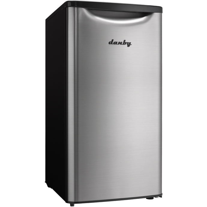 DAR033A6BSLDB - Danby 3.3 CF Refrigerator Black and Stainless Look - Front Shot - Danby Appliances