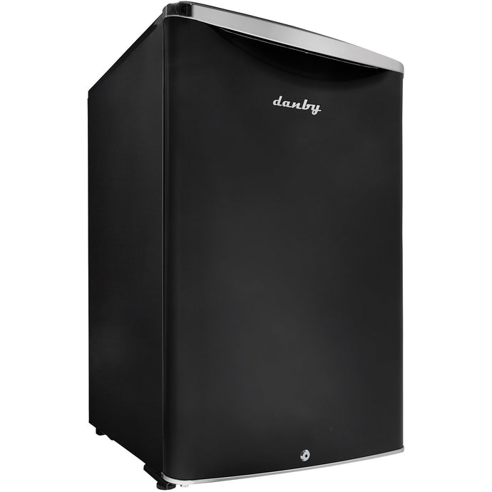 DAR044A6MDB - Danby 4.4 CF Contemporary Classic Refrigerator Black - Front Angle - Danby Appliances