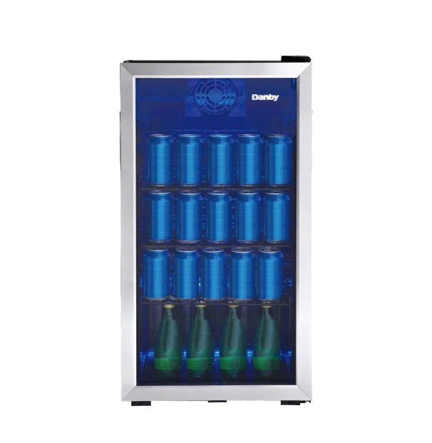 DBC117A1BSSDB-6 - Danby 117 (355ml) Can Capacity Beverage Center - Front Image with Cans