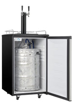 Load image into Gallery viewer, Danby DKC054A1BSL2DB 5.4 CF Keg Cooler Dual Tap
