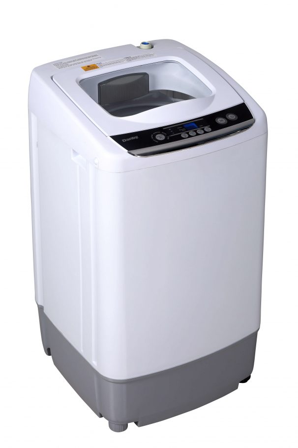 DWM030WDB-6 - Danby Compact 0.9 Cubic Foot Top Load Washing Machine For Apartment - White - Top Angle Shot