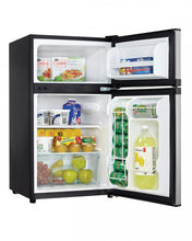 Load image into Gallery viewer, DCR031B1BSLDD-SD - Danby Designer 3.1 cu. ft. Compact Refrigerator Blemished* - door open with food inside fridge
